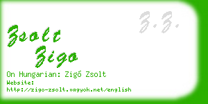 zsolt zigo business card